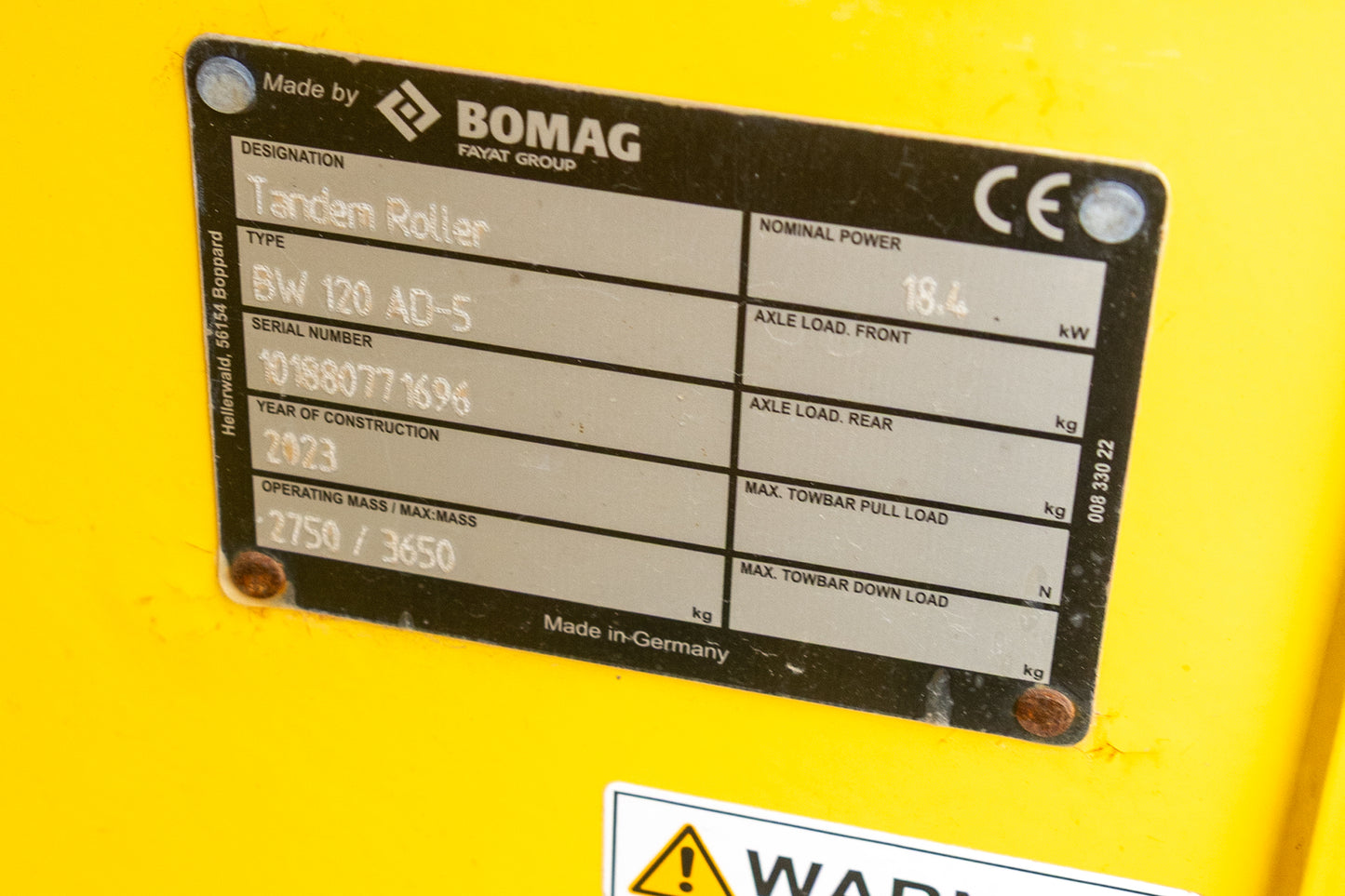 BOMAG BW 120 AD-5 - USED MACHINE