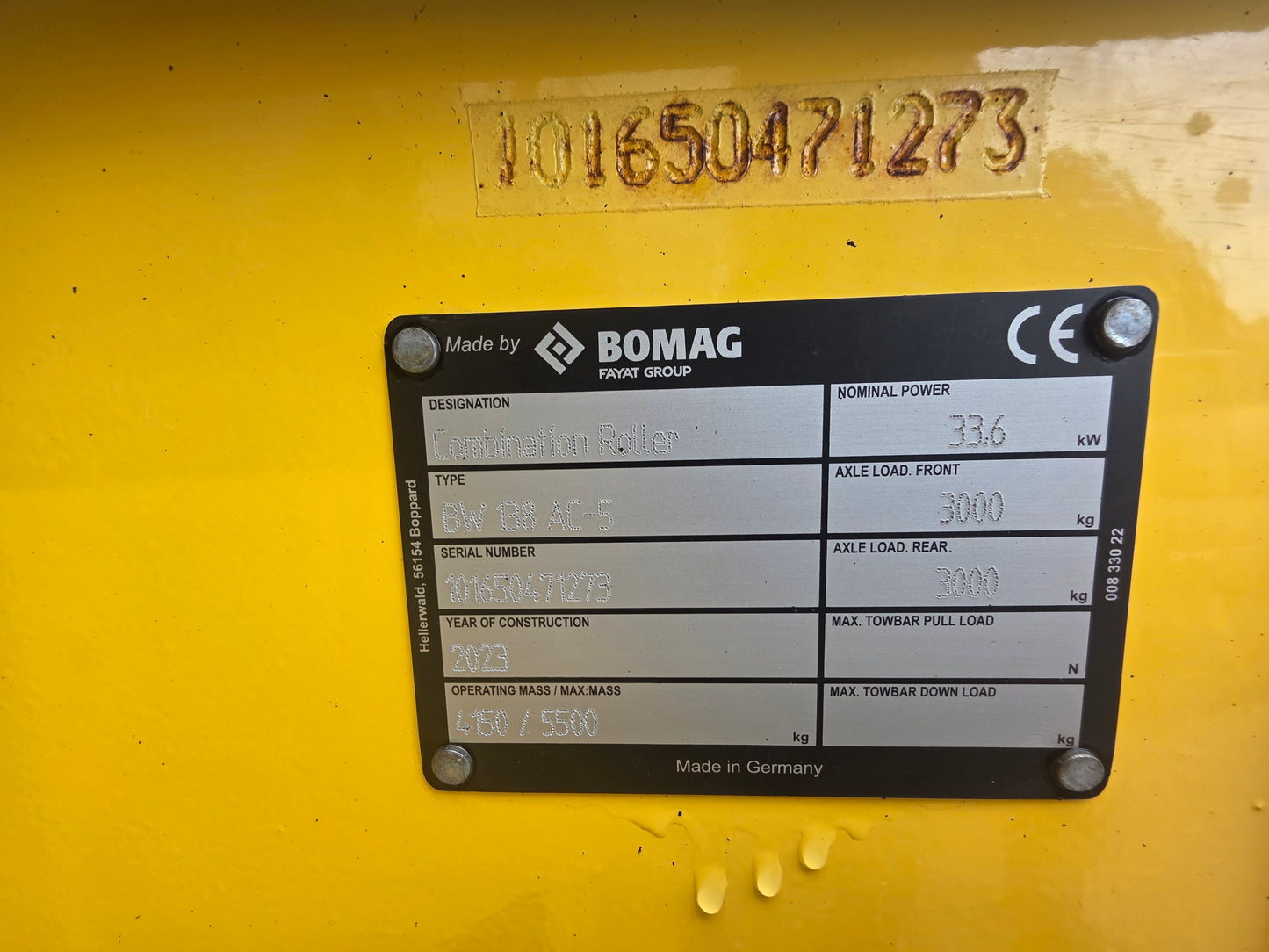 BOMAG BW 138 AC - USED MACHINE