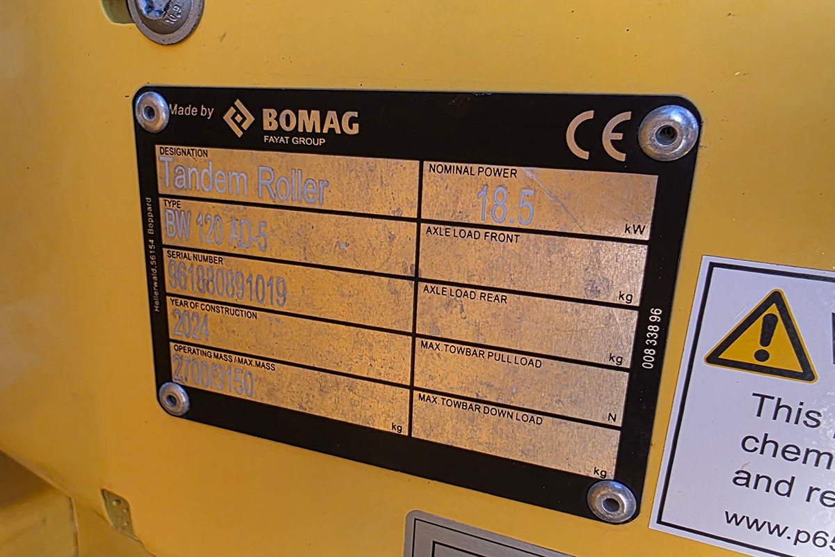 BOMAG BW 120 AD-5 (2024) - USED MACHINE